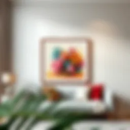 Elegant display of a 26 x 19 frame showcasing vibrant artwork