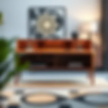 Elegant 39-inch desk featuring built-in storage compartments