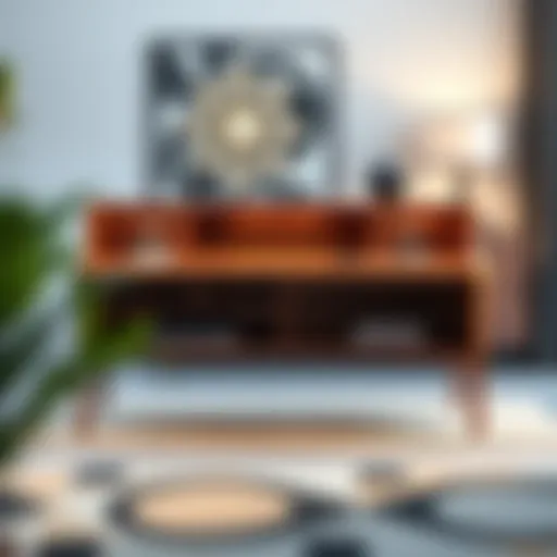 Elegant 39-inch desk featuring built-in storage compartments