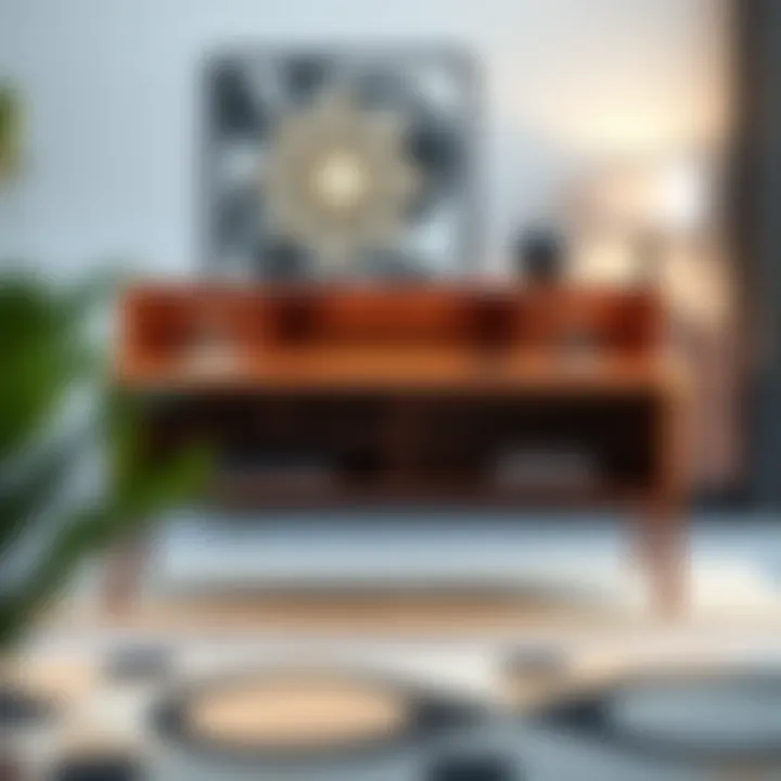 Elegant 39-inch desk featuring built-in storage compartments