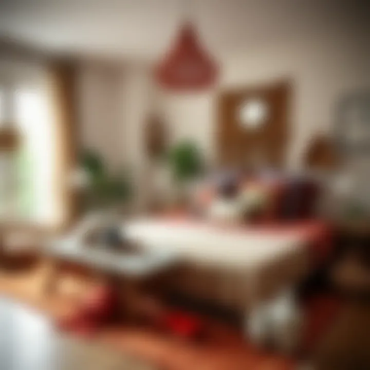 Hippie rug in a bohemian-inspired bedroom setting