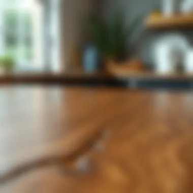 Close-up of laminate texture highlighting durability and design