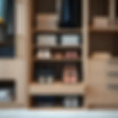 Stylish clear pocket shoe organizer displayed in a modern wardrobe