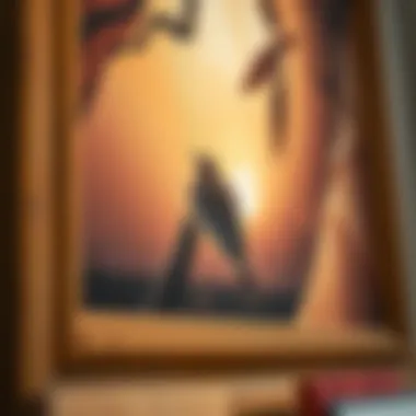 Intricate Details in Four-Piece Artwork Close-up of intricate details in a four-piece framed artwork