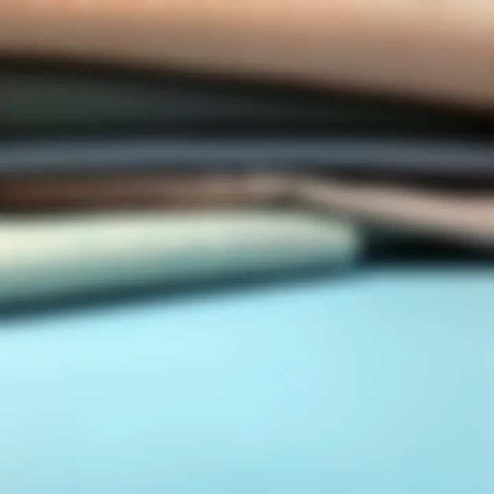 A close-up view of different materials used in plastic tablecloths.