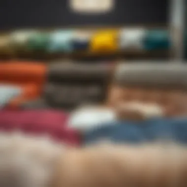 Variety of materials for three-piece recliner covers displayed