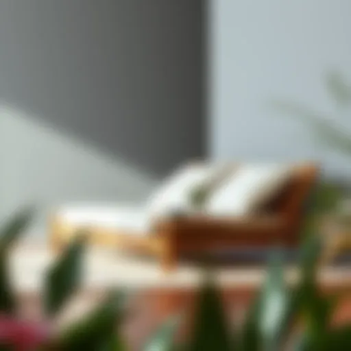 Elegant wooden futon frame showcasing modern design