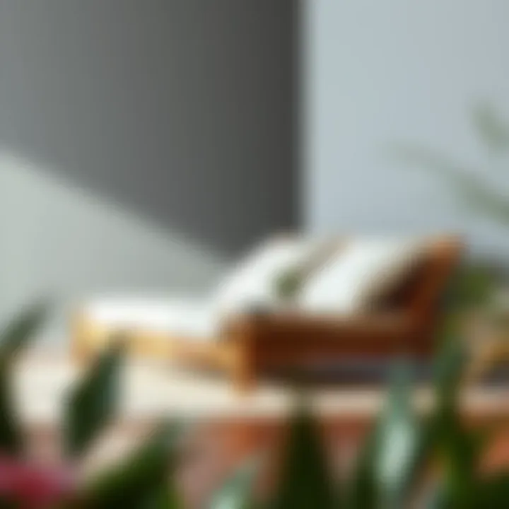 Elegant wooden futon frame showcasing modern design