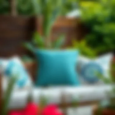 Variety of cushion designs enhancing patio aesthetics