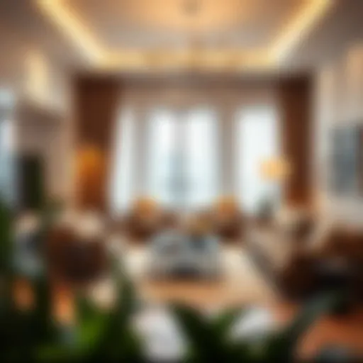 Elegant living room design with modern furniture