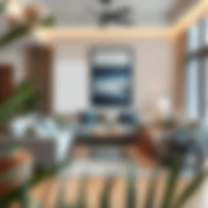 Functional furniture arrangement in a cozy living room