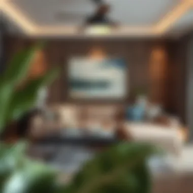 Stylish decor elements enhancing living space