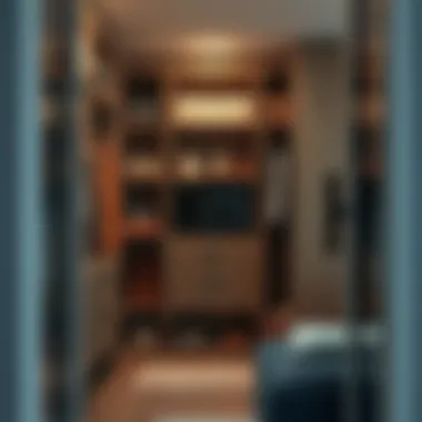 Showcasing various materials used in five-foot closet systems.