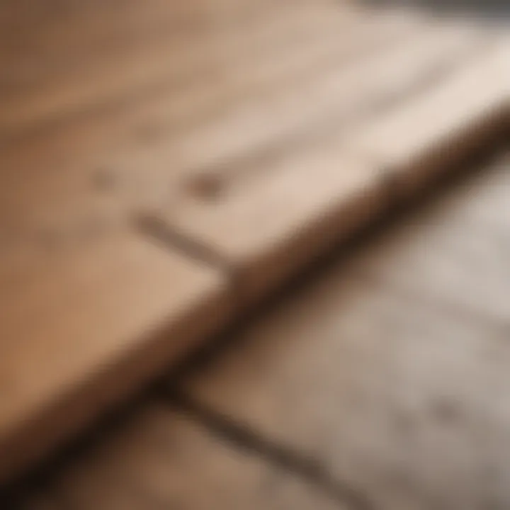 Close-up view of a damaged bed slat showcasing cracks and breaks