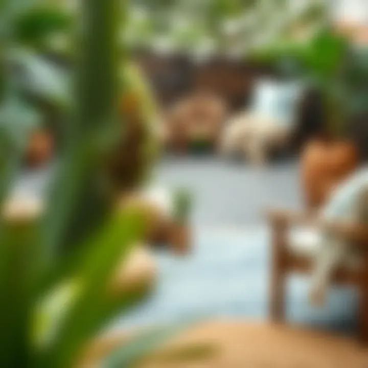 Different materials used in patio rugs displayed in an informative layout