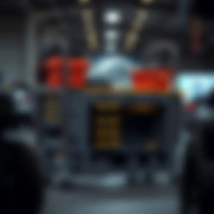 An organized utility cart showcasing various compartments and features