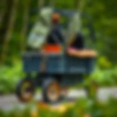 A stylish utility cart made from durable materials, blending functionality with aesthetics