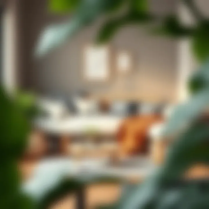 Cozy corner day bed styled with books and plants