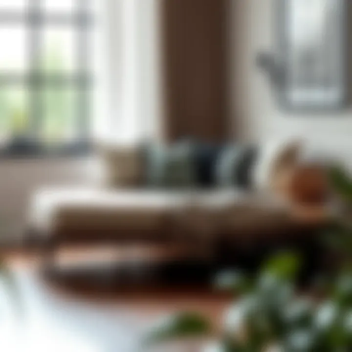 Elegant corner day bed with decorative pillows