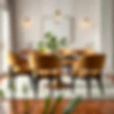 Contemporary dining chairs in a chic dining room setting