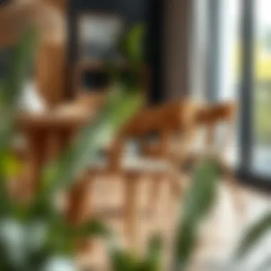 Aesthetic blend of natural materials in dining chair design