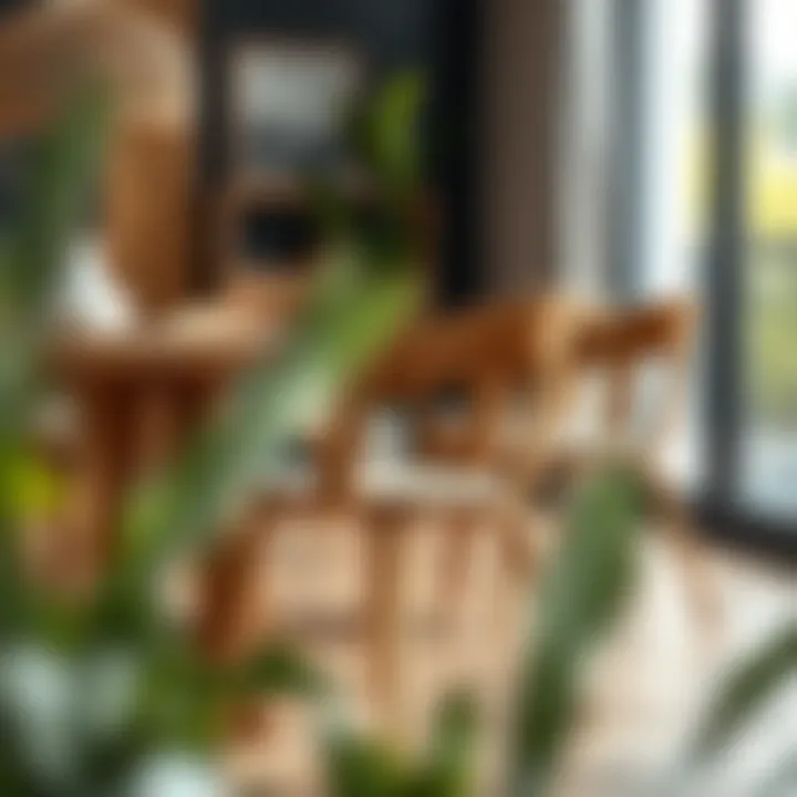 Aesthetic blend of natural materials in dining chair design