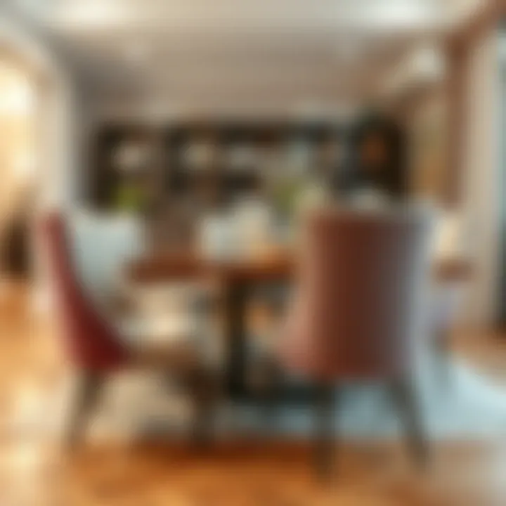 Comfortable upholstered chairs with stylish design