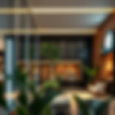 Elegant design of LED lighting integrated into outdoor shop settings