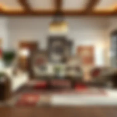 Diverse collection of Safavieh rugs displayed in a stylish living room