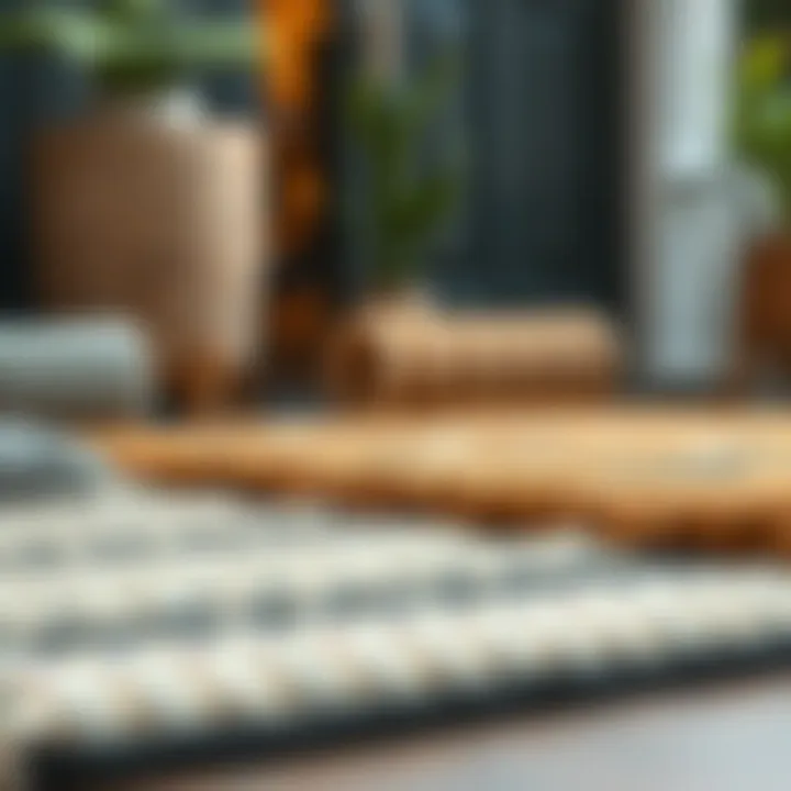 Variety of entry mat materials displayed