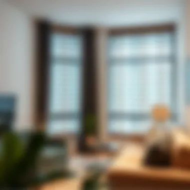 Elegant and modern blinds in a cozy apartment setting