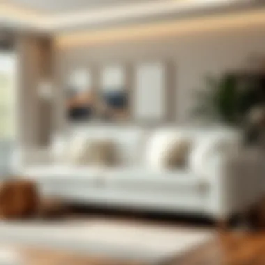 Practical maintenance tips displayed aesthetically next to a white couch.