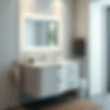 Elegant bathroom vanity with modern design