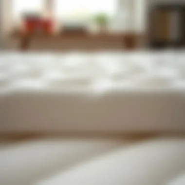 Close-up of high-quality memory foam material used in toppers.