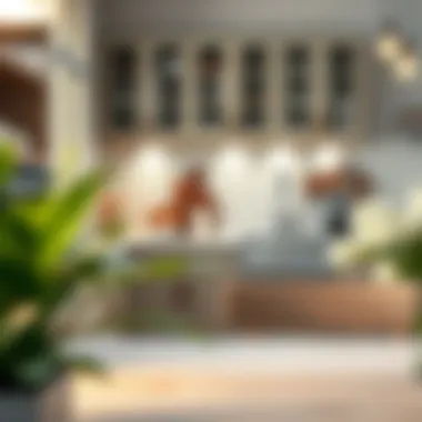 A beautifully organized kitchen featuring a hidden trash can slider