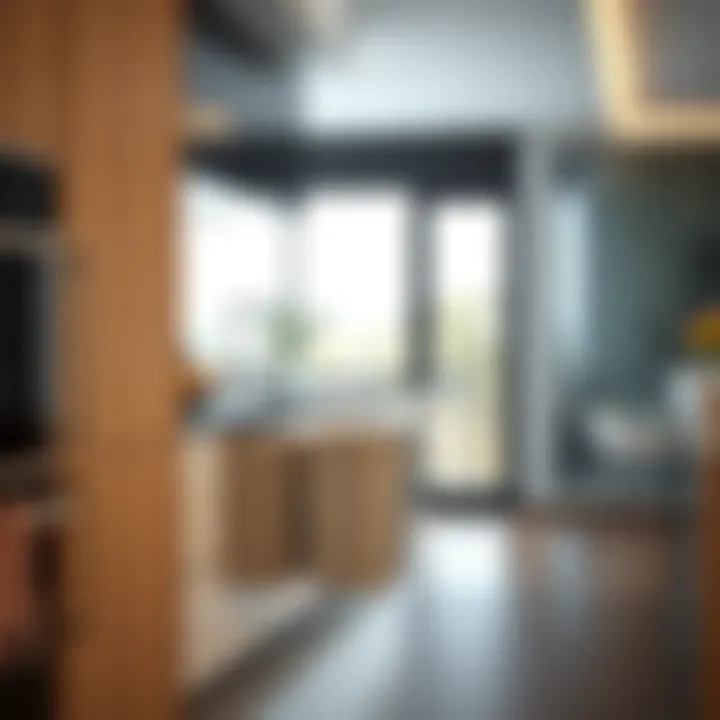 Sleek cabinet trash can slider design integrated into modern kitchen cabinetry