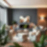 Stylish canvas storage bins in a modern living room setup