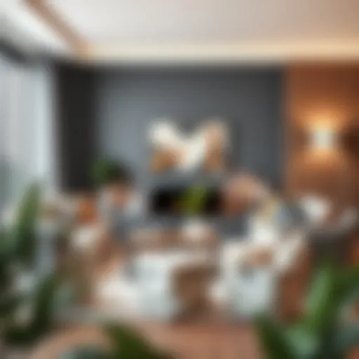 Stylish canvas storage bins in a modern living room setup