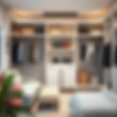 Customized closet layout emphasizing space optimization