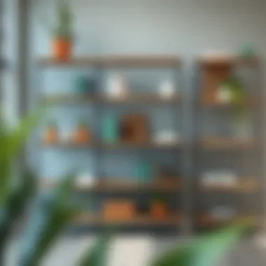 DIY standing shelves made from recycled materials