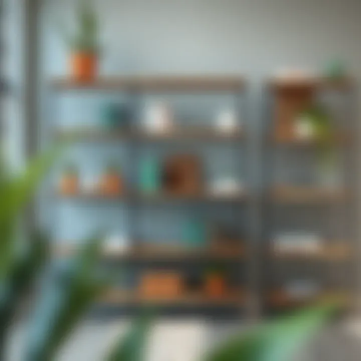 DIY standing shelves made from recycled materials