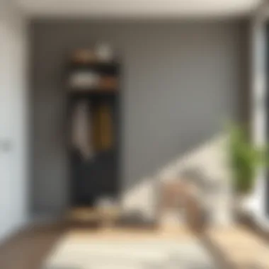 Modern coat rack with integrated storage