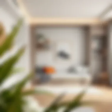 Daybed integrated into a minimalist interior design