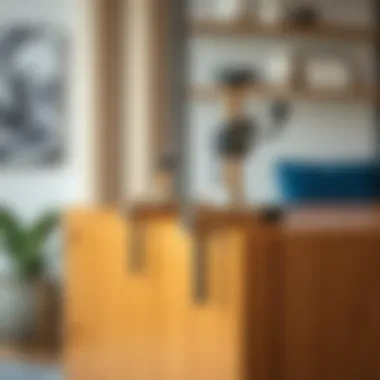 Decorative clamps enhancing the aesthetic of a stylish furniture piece