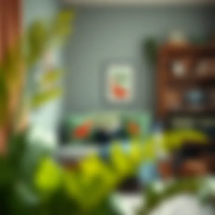 Dino-Inspired Reading Corner A cozy reading nook with dino-themed cushions and decor