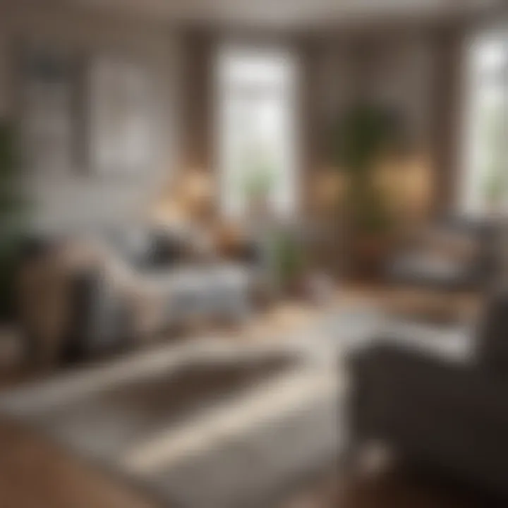 A cozy living room featuring discount furniture elegantly arranged