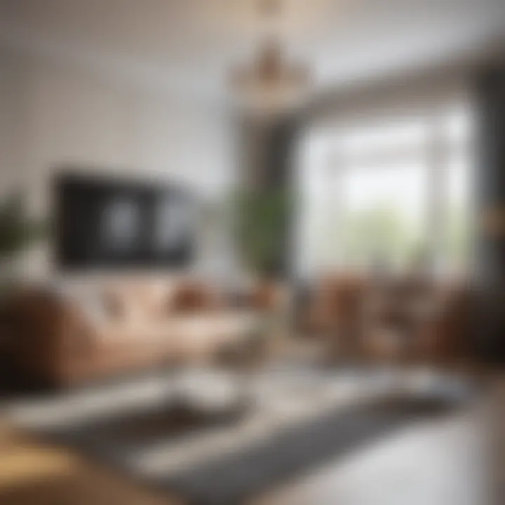 Personalized home space decorated with unique furniture pieces