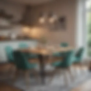 A stylish dining set from a discount furniture shop