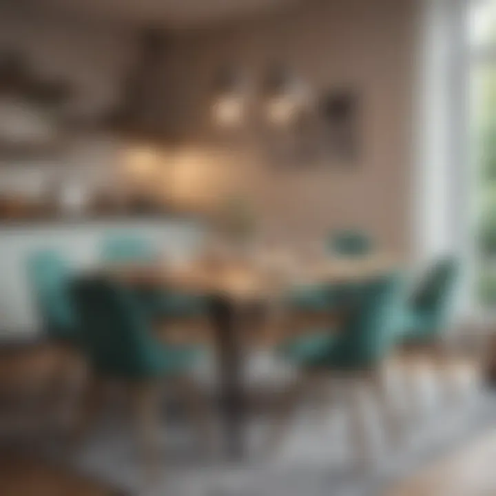 A stylish dining set from a discount furniture shop