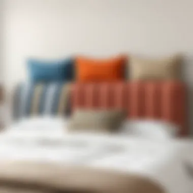 A variety of fabric samples for tall twin upholstered headboards